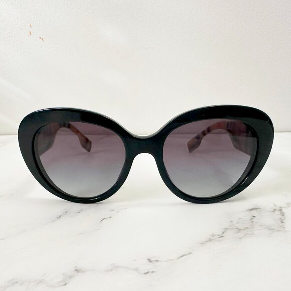 Burberry 54mm Round Cat Eye Sunglasses - Picture 12 of 12